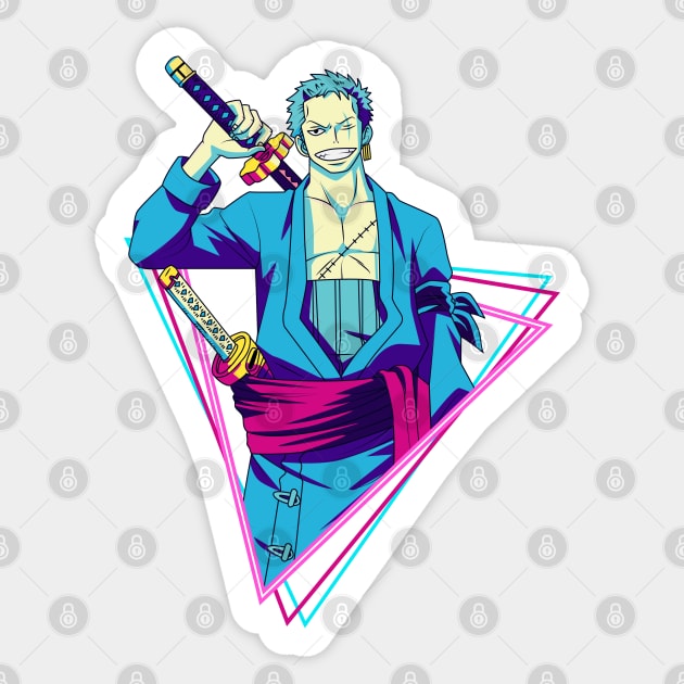 zoro roronoa - one piece anime Sticker by mounier